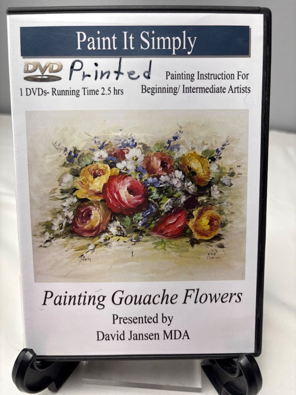 Paint It Simply DVD CD Set Painting Gouache Flowers David Jansen MDA